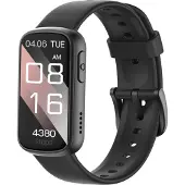 INF Multifunksjonell smartklokke kompatibel med Da Fit — 1.47-inch kvadratisk TFT, IP68, Bluetooth-anrop, 150mAh batteri Black