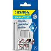 Lyra Economy 795 voks smørepenn hvit (12 stk.)