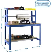 Simonwork (bancos De Trabajo) Bt4 Metallhylle 1445x910x760 Mm
