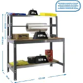 Simonwork (bancos De Trabajo) Bt4 Metallhylle 1445x1210x760 Mm
