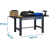 Simonwork (bancos De Trabajo) Bt6 Box Metallhylle 830x1800x730 Mm