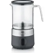 Graef MS802, Automatisk melkeskummer/varmer, Svart, Rustfritt stål, Glass, 250 ml, 400 ml, Varm & Kald