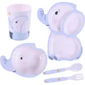 Bocioland BL561-ELEPHANT 5 PIECE DINNERWARE SET