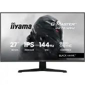 Iiyama G-MASTER Black Hawk G2741QSU-B1 - LED-skjerm - gaming - 27 - 2560 x 1440 QHD @ 144 Hz - IPS - 350 cd/m² - 1500:1 - 1 ms - HDMI, DisplayPort - høyttalere - svart, matt
