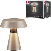 Paulmann LED-bordlampe med batteri, Lirox, beige/svart, 20 cm, IP44