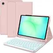 Tech-Protect Samsung Galaxy Tab A9+/A11+ SmartCase Pen Bluetooth-tastaturveske - Rosa