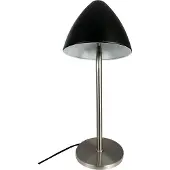 Dyberg Larsen bordlampe Oulu, svart/stål, høyde 47 cm