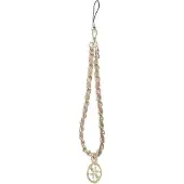 GUESS GUSTSAS4P phone strap rosa/pink - kjede i metall - 4G sjarm