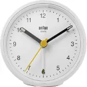 Braun Reflex BC12 - Alarmklokke - rund - kvarts - skrivebord - hvit