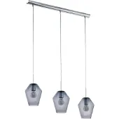 Eglo Murmillo, Fleksibel montering, Sort, Kromfarget, Gjennomsiktig, Sort, Gjennomsiktig, Glass, Stål, Glass, Innendørs