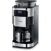 Severin KA 4813 - Kaffemaskin - 10 kopper - børstet rustfritt stål / svart