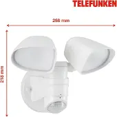 Telefunken LED sensor utendørs veggspotlight Bilbao 2 lyskilder hvit