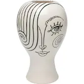 Kare Favola Lady-vase, høyde 30 cm, keramikk, svart/hvit