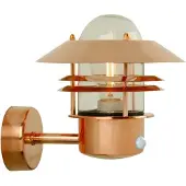 Nordlux Vegglampe BLOKHUS med sensor, kobber