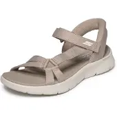SKECHERS for woman. 141481 Slip-ins Sandals: GO WALK Flex - Illuminate taupe (39), Flat, Velcro, Casual, Sport, Beachwear, Multisport