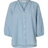Selected Cleo-alberta Linen Blend 3/4-ermet Skjorte
