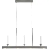 Markslöjd LED-hengelampe Dining, nikkel, jern, lengde 82 cm, dimbar.