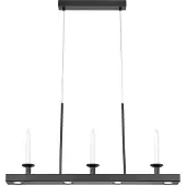 Markslöjd LED-hengelampe Dining, svart, lengde 82 cm, jern, dimbar.