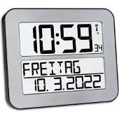 TFA-Dostmann Timeline Max Radiostyrt Veggklokke