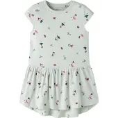 Name it Kjole - Noos - NmfVigga - Pale Aqua/Fairy Garden - - 6 år (116) - Kjole