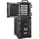 Vevor Isolert Matpannebærer, 81 Qt x 2-pakning Varmeboks for catering, Matboksbærer med Doble Spenner, Frontmatet Matvarmer med Håndtak, Stabelbar Endemater for Restaurant, Kantine