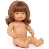 Miniland Europeisk Rødhåret Babydukke 38 Cm