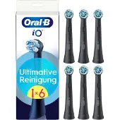 Oral-B iO Ultimate Clean 6-pk - Svart / Børstehoder til iO / Erstatningshoder