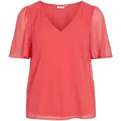 Vila Falia Kort Ermet Bluse