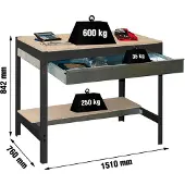 Simonwork (bancos De Trabajo) Bt0 Box Metallhylle 842x1510x760 Mm