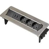 Brennenstuhl Indesk 2usb-strømuttak Med 3 Uttak