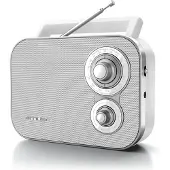 Muse M-051 RW, Bærbar, Analog, FM, MW, Hvit, Rotasjon, AC / batteri