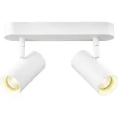 SLV downlight Noblo, hvit, dimbar til varmt, lengde 24 cm