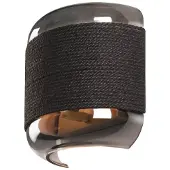 SLV vegglampe Pantilo Rope, svart/grå/sølv, glass