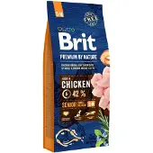 Brit Premium Nature S+m Seniorhundefôr Med Eple Kylling Og Mais 15kg