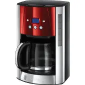 Russell Hobbs Luna 23240-56 - Kaffemaskin - 12 kopper - solrød / rustfritt stål