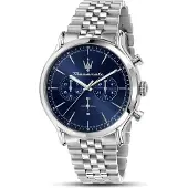 Maserati Epoca 42 Mm Chr Blue Dial Br Ss Klokke
