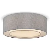 Maytoni taklampe Bergamo, grå/hvit, lin, Ø 52 cm