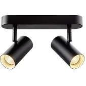 SLV LED-downlight Noblo, svart, 2700 K, lengde 24 cm