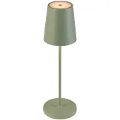 SLV LED-akkulampe Vinolina Two, grønn, aluminium, Ø 11 cm, IP65