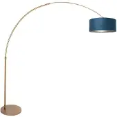 Steinhauer Bue-gulvlampe Sparkled Light bronse/blå, 240 cm, velour