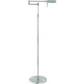 Highlight LED-gulvlampe New Bari, nikkel, høyde 139 cm, metall, dimmer