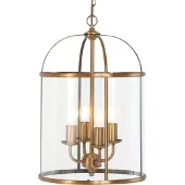 Steinhauer Hengelampe Pimpernel, Ø 32 cm, bronse, klart glass