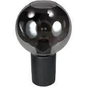 Mexlite Bordlampe Bloeba, svart/røykgrå, Ø 20 cm, glasskule