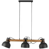 JUST LIGHT . Cup 2.0 pendellampe, 3-lys, svart, metall