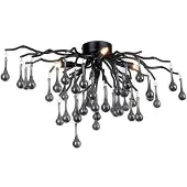 Paul Neuhaus taklampe Icicle, 4 lamper, svart