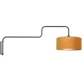 Steinhauer Vegglampe Bloeba, svart/gull, utstrekning 140 cm, velour