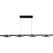 Searchlight Space LED-hengelampe, 4 lyskilder, svart, metall