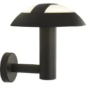 Searchlight Utendørs LED-vegglampe MUSHROOM, IP44, svart, soppform