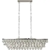 Searchlight Michelle hengelampe, krom/klar, krystallglass, 92 cm, E27
