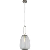 Searchlight Elixir pendellampe, nikkelfarget/klar, glass, Ø 24 cm, E27